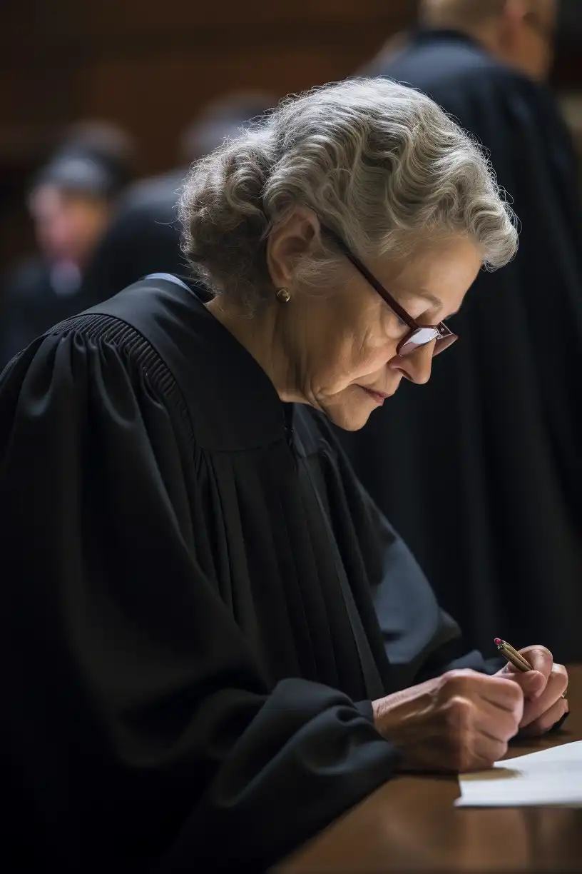 Female judge ruling in a bedbug lawsuit.